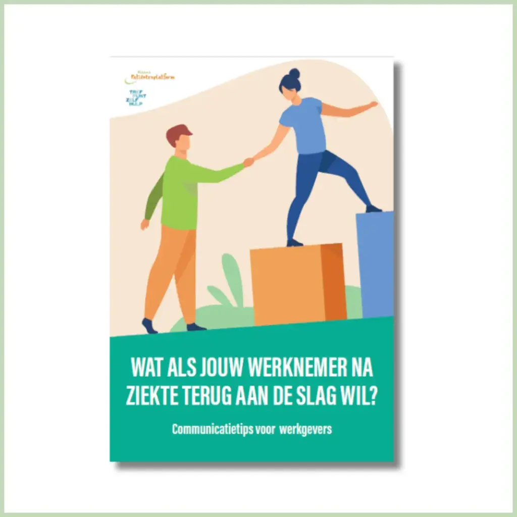 Folder : Hoe communiceer ik over mijn ziekte op het werk voor werkgevers (prijs per 10 stuks) 