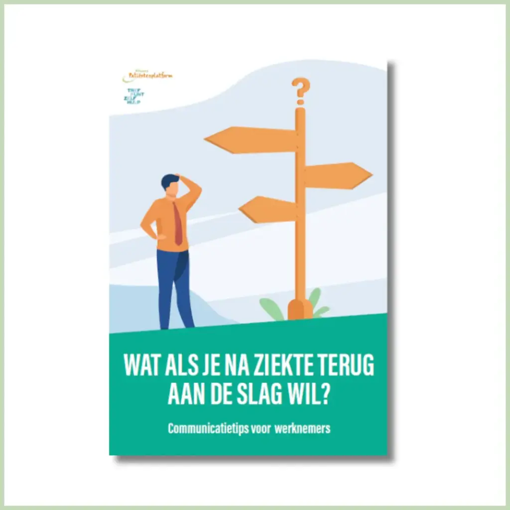 Folder : Hoe communiceer ik over mijn ziekte op het werk voor werknemers (prijs per 10 stuks) 